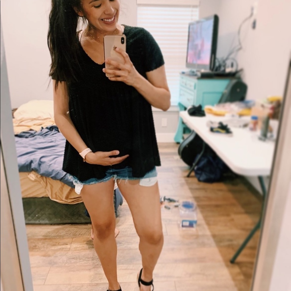 Pink Blush Maternity baby doll top